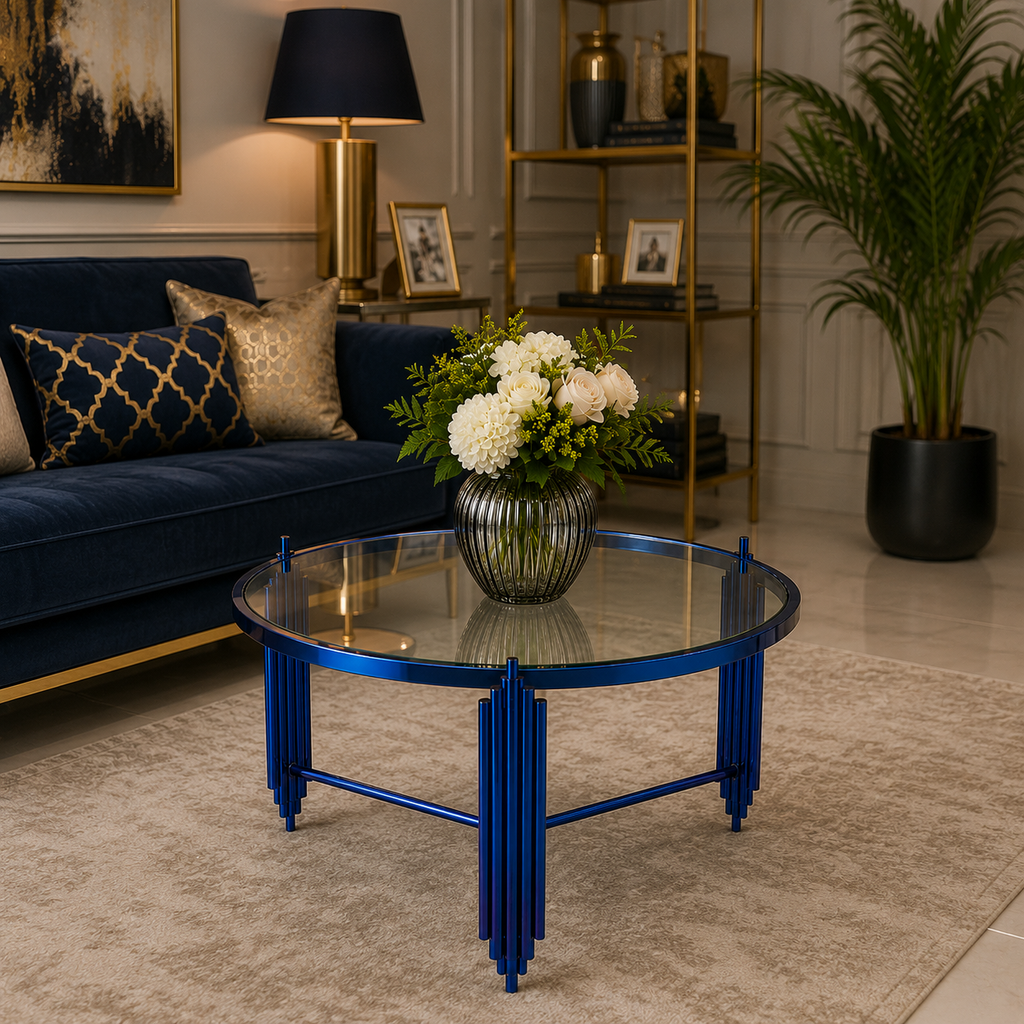 Royal Blue Round Table