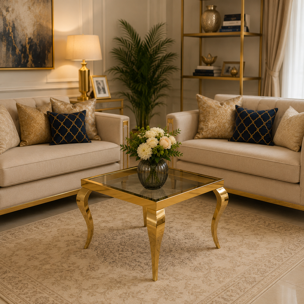 Luxury Gold Console Table