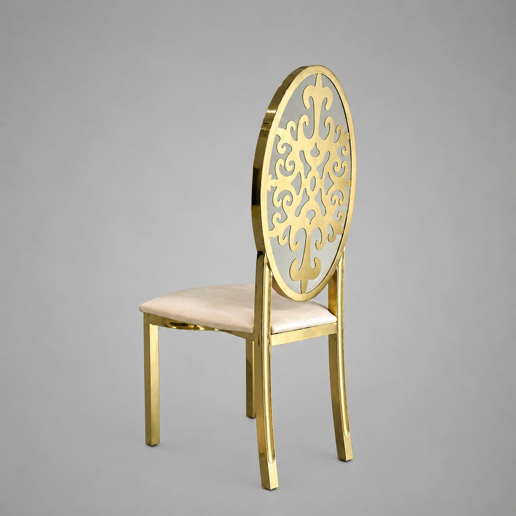 Oval-Back Dining Straight Banquet Chair
