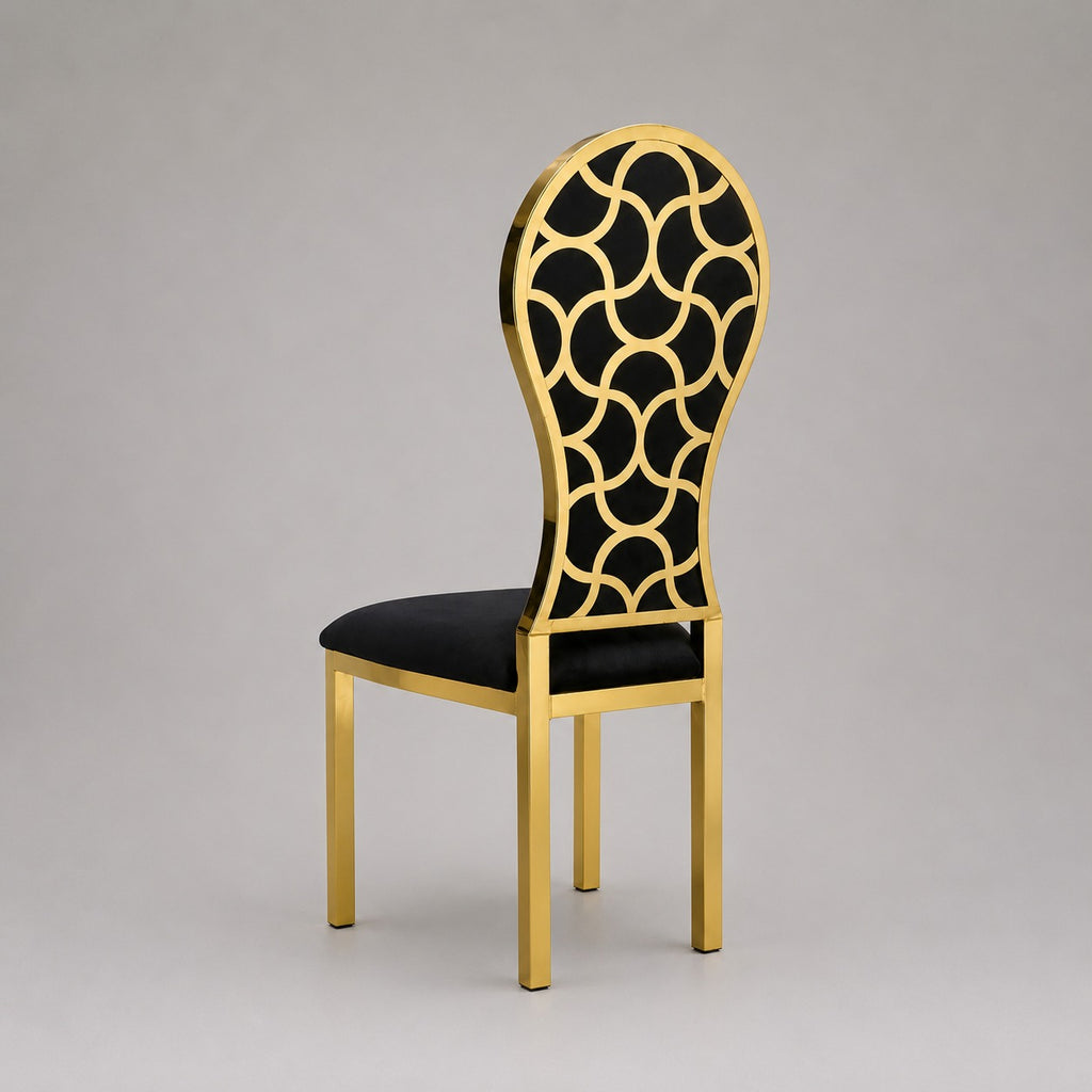 Shell Pattern Stainless Steel Chair