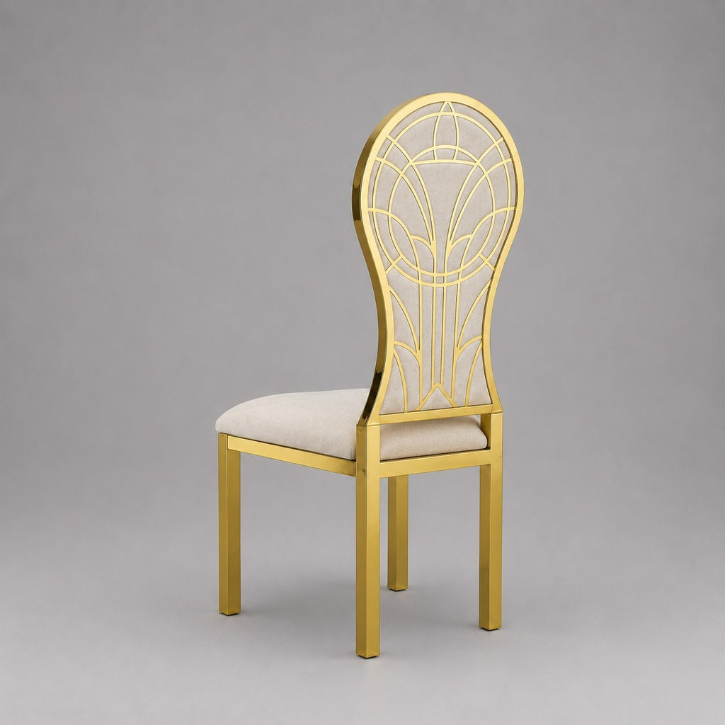 Shell Pattern Stainless Steel Chair