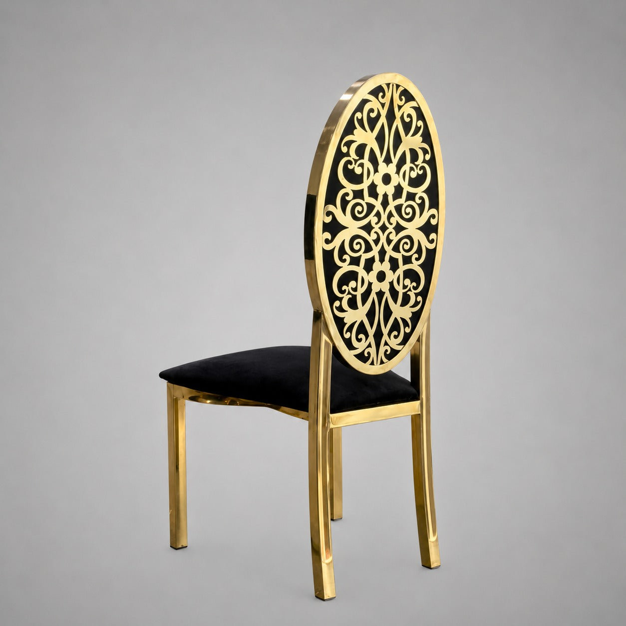 Oval-Back Dining Straight Banquet Chair