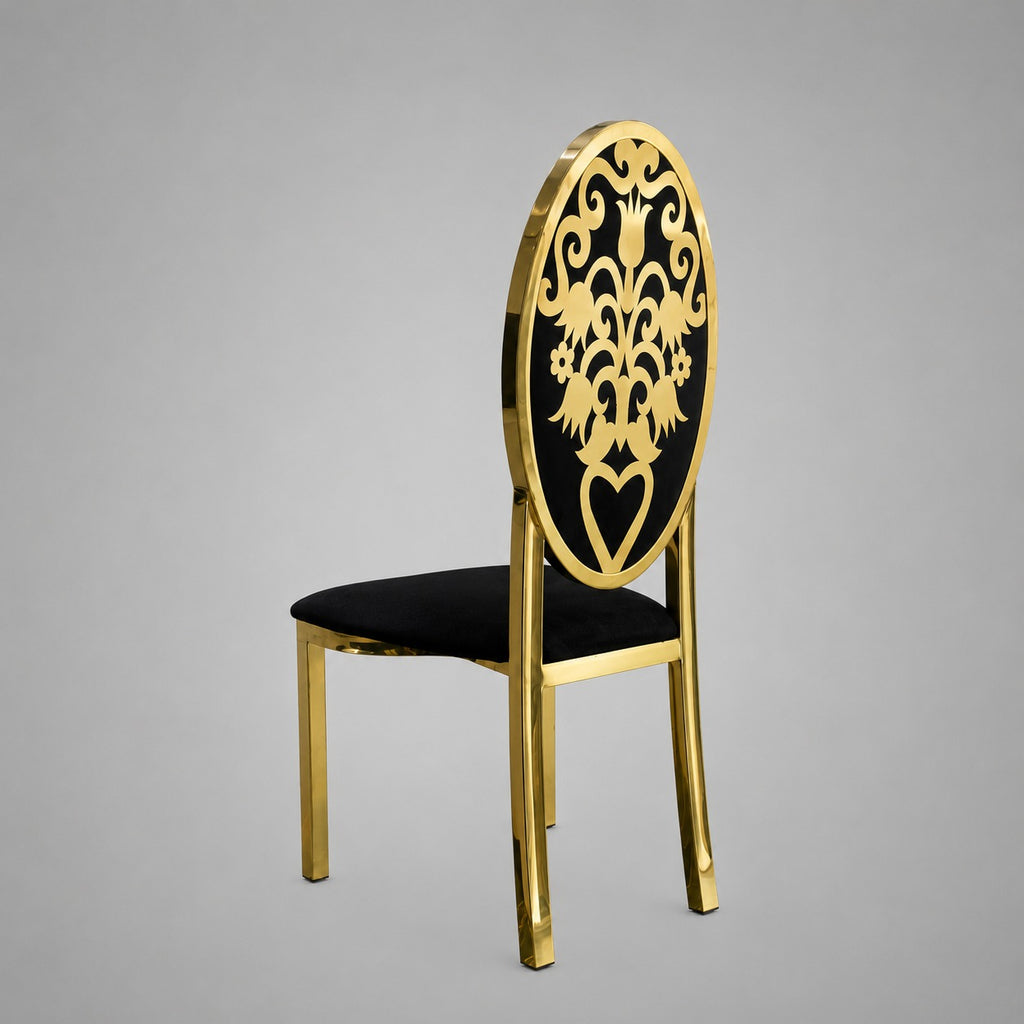 Oval-Back Dining Straight Banquet Chair