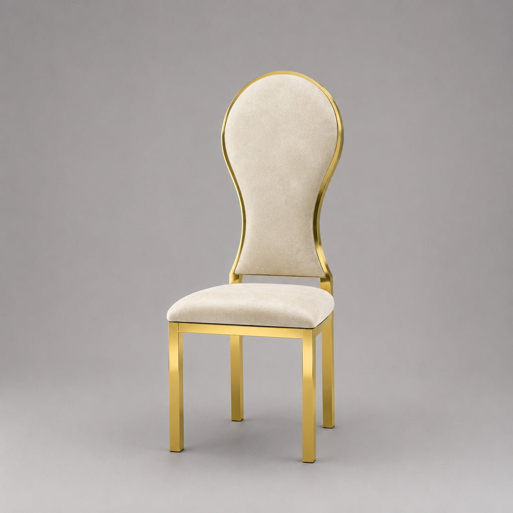Shell Pattern Stainless Steel Chair