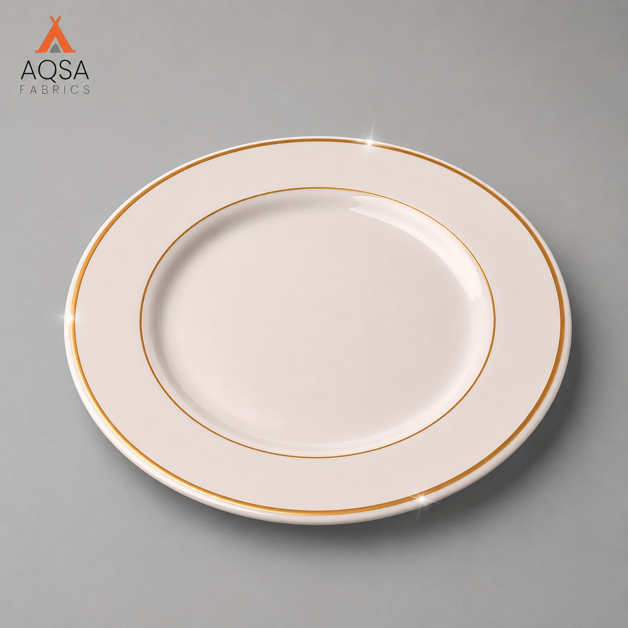 Gold Rim Dessert Plate