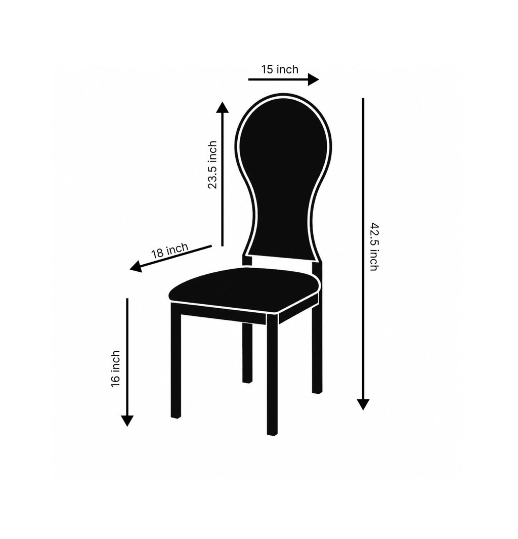 Shell Pattern Stainless Steel Chair