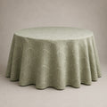 Sage Art Deco Round Table Linen