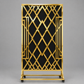 Premium Gold Banquet Divider Separator Panel with Black Fabric Backdrop