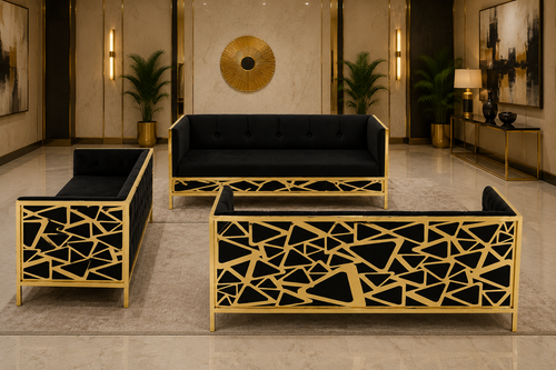 Abstract Triangle Pattern Sofa
