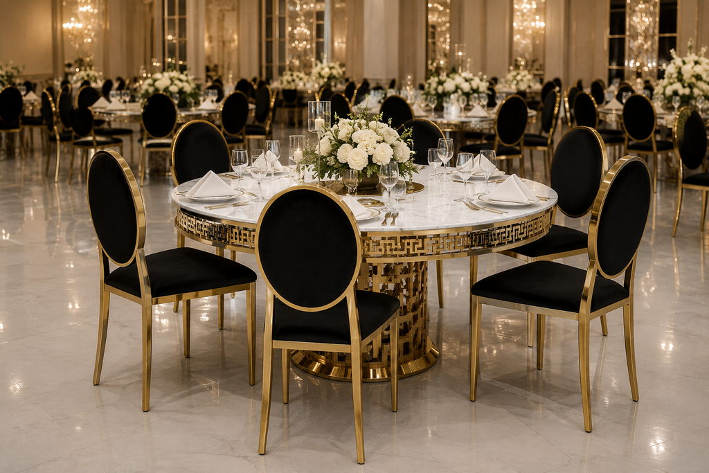Versace-Inspired Glam Dining Set