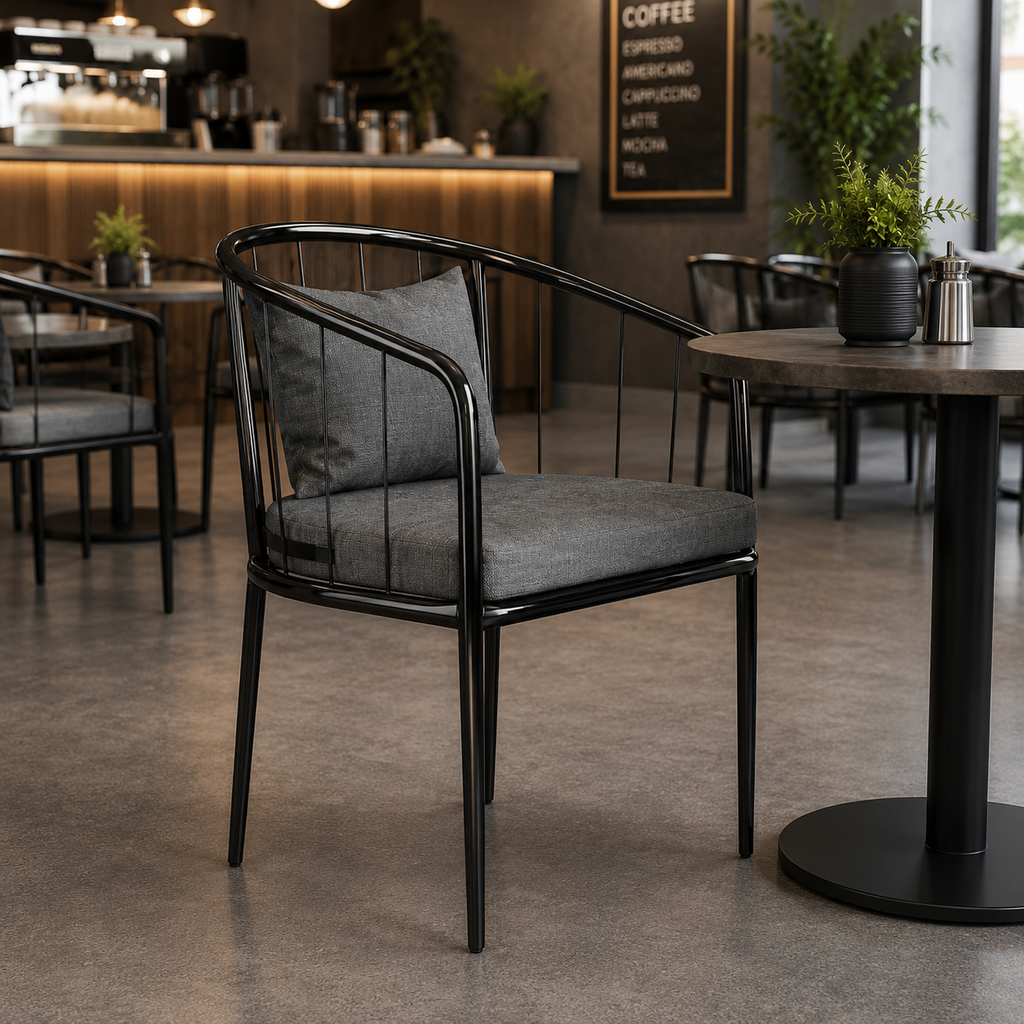 Back Lounge Chair – Modern Metal Accent Chair