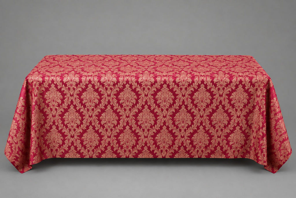 Royal Crimson Damask Table Linen