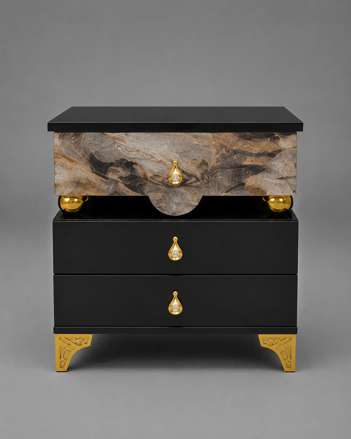 Prestige Noir Marble Bedroom Set