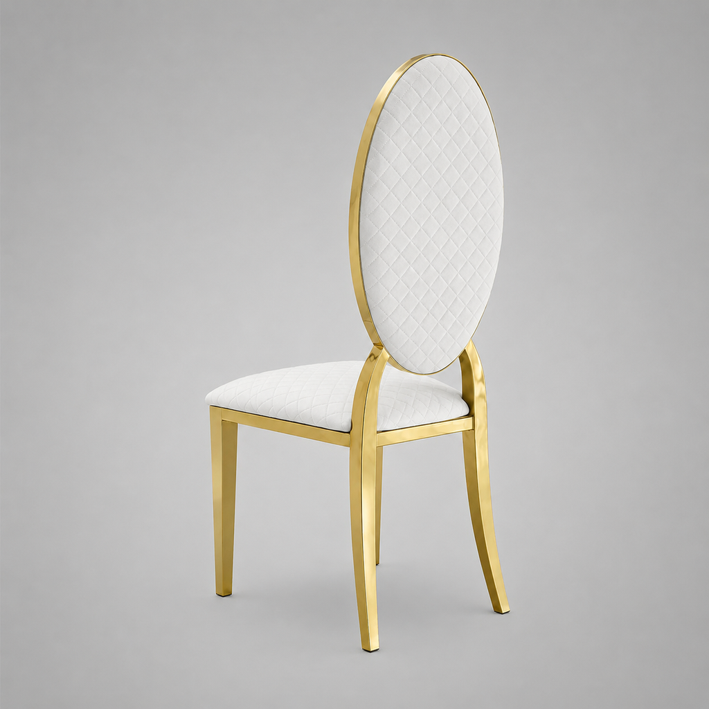 Quilted Oval-Back Luxury Dining Set
