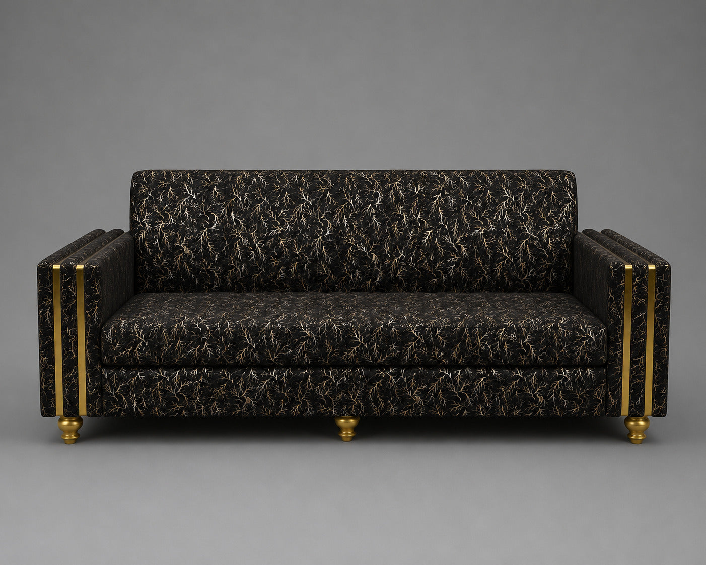 Imperial Noir Gold Sofa Set