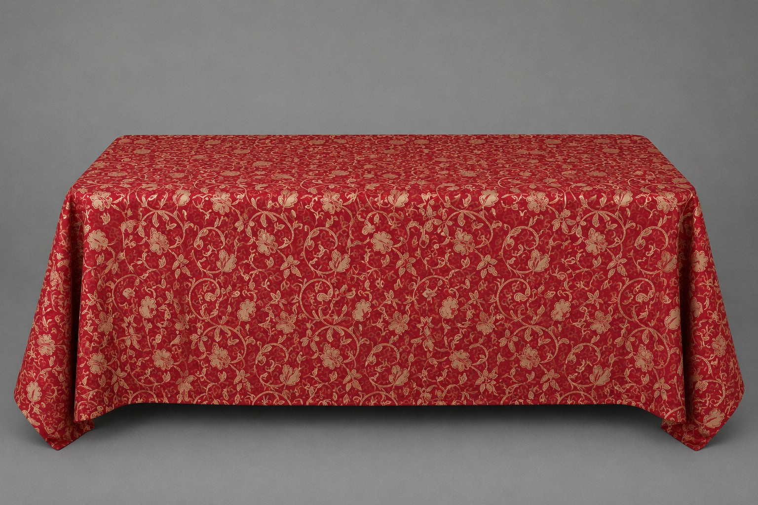 Ruby Gold Floral Table Linen