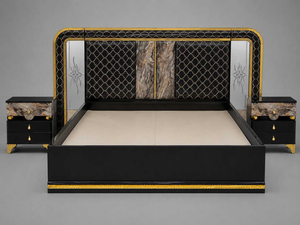 Prestige Noir Marble Bedroom Set