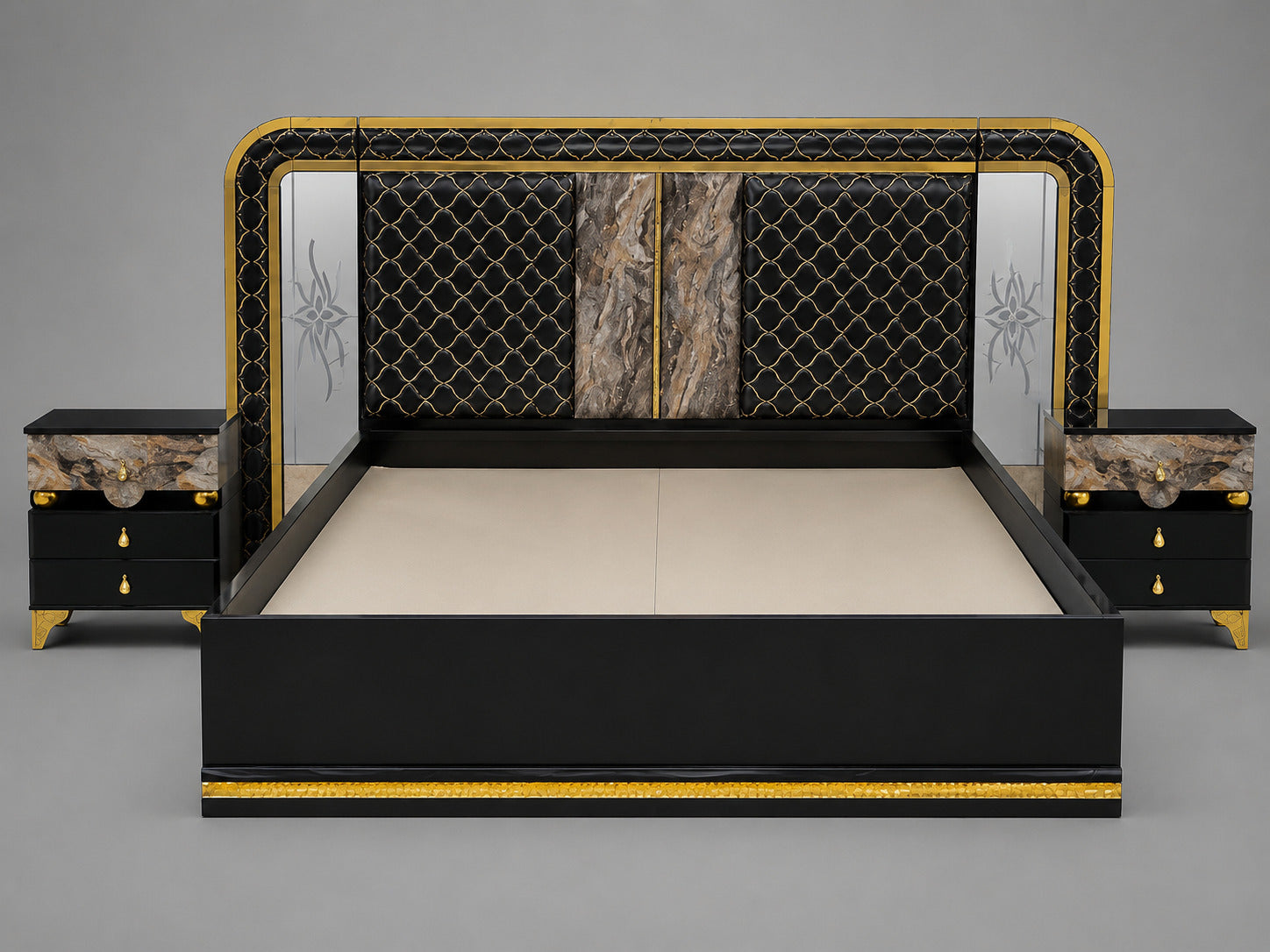 Prestige Noir Marble Bedroom Set