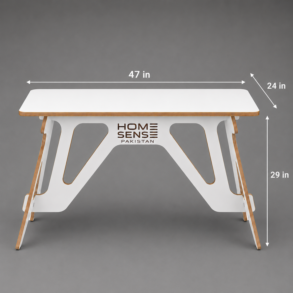 Modern Minimalist Plywood Office Desk – Wood Finish
