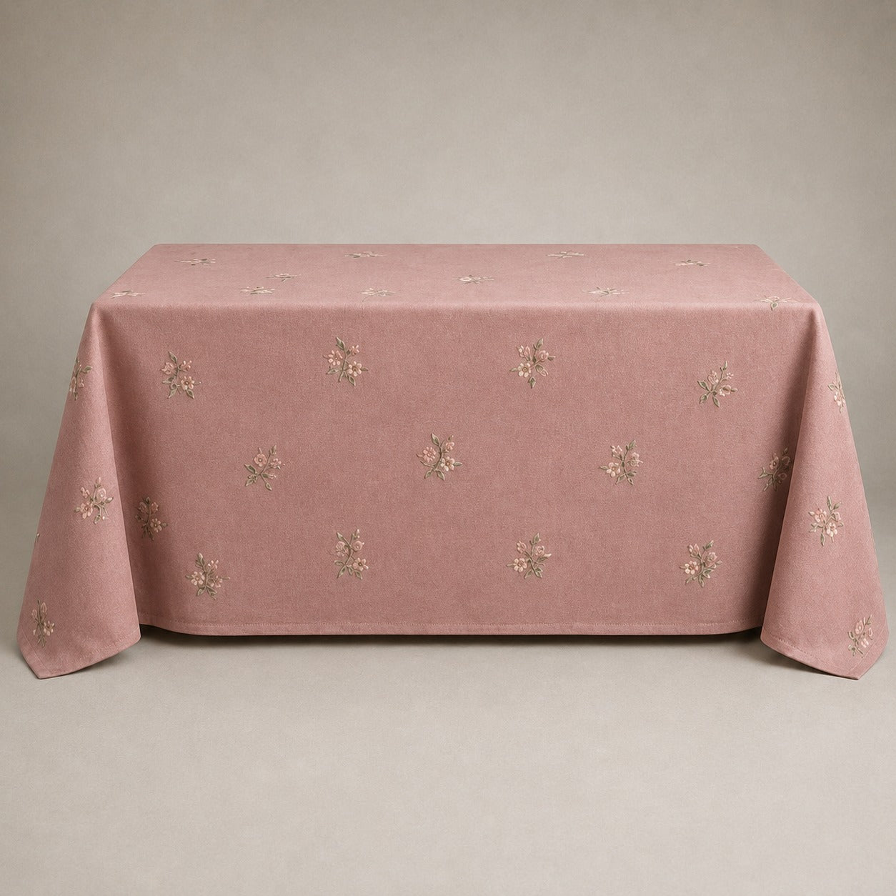 Blush Floral Rectangular Table Linen