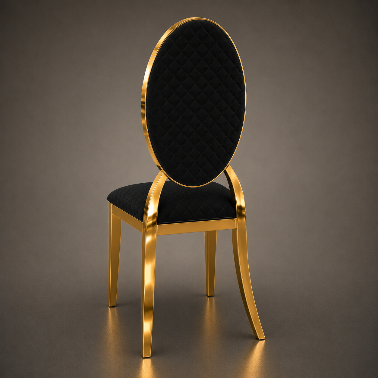 Black Marble & Gold Cabriole Dining Set