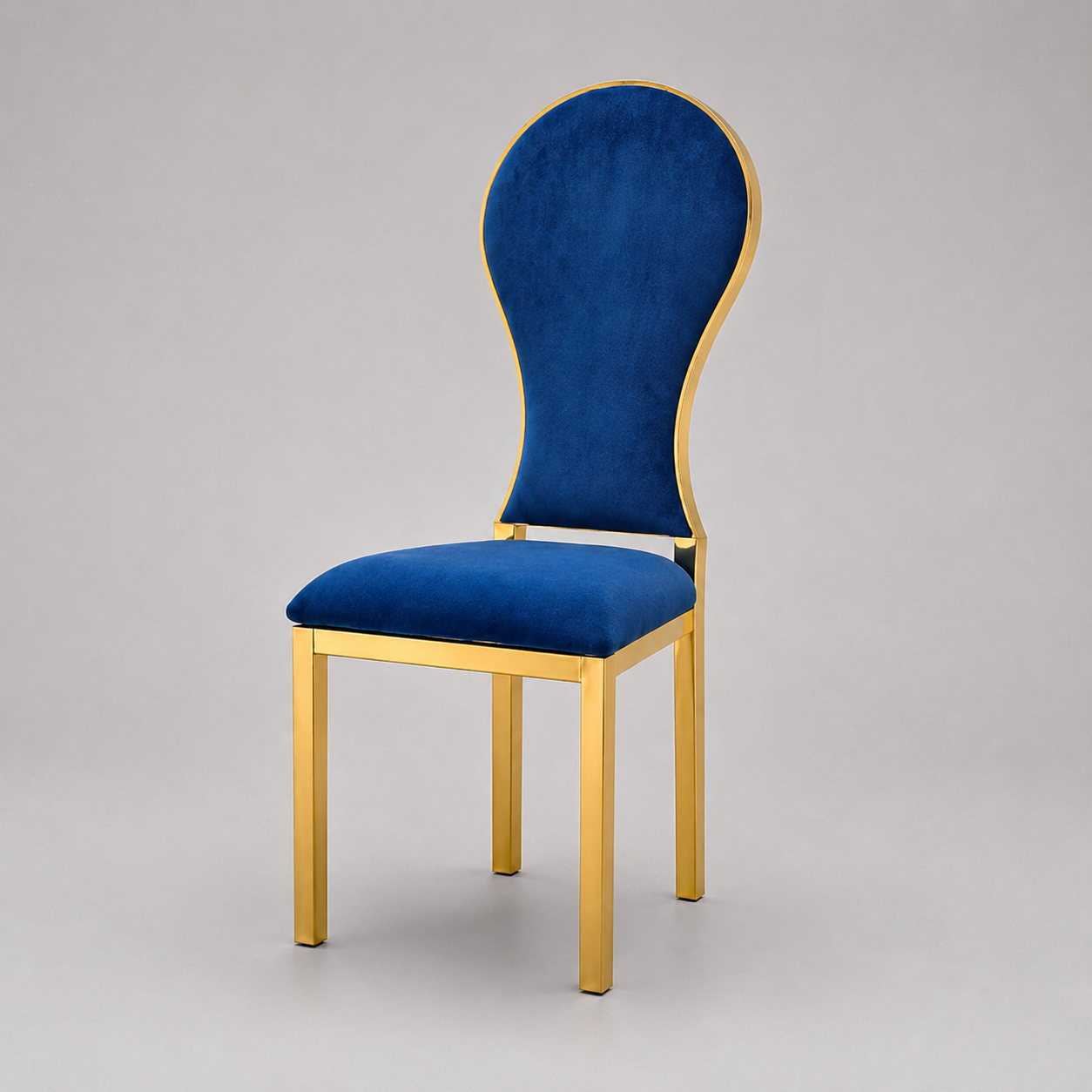 Shell Pattern Stainless Steel Chair