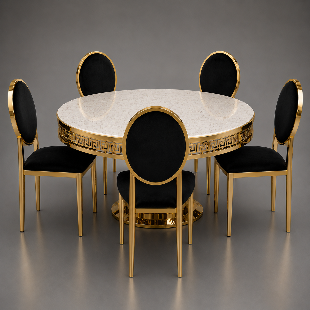 Versace-Inspired Glam Dining Set