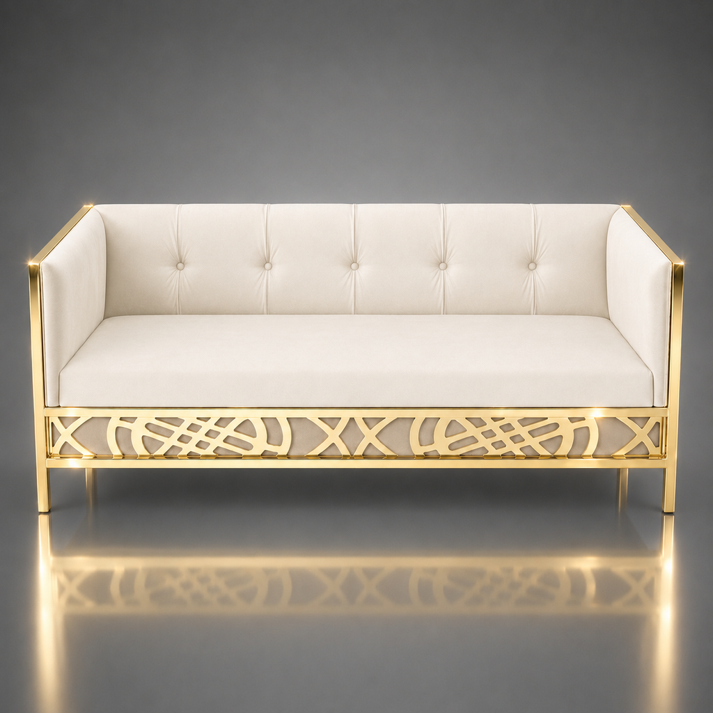 Central Grid Pattern Sofa
