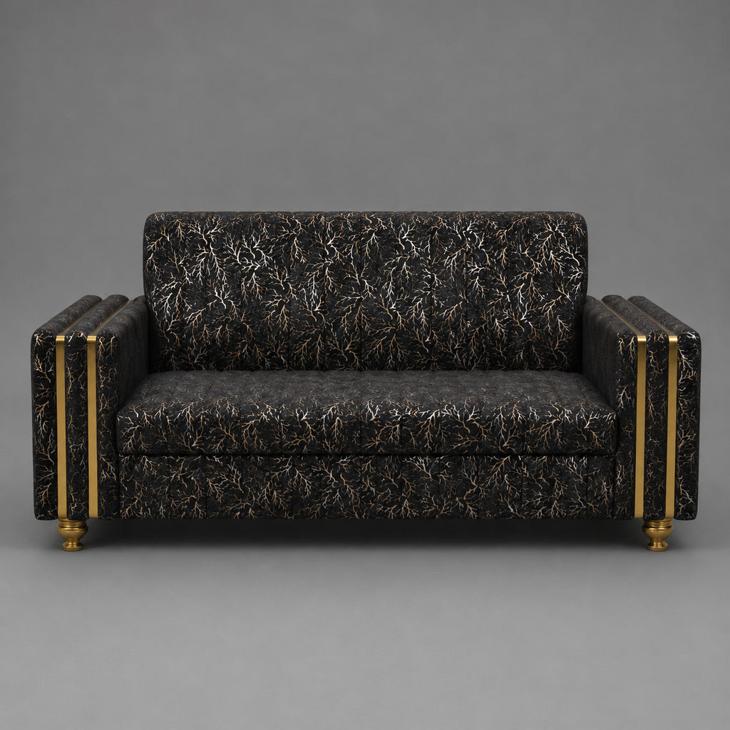 Imperial Noir Gold Sofa Set