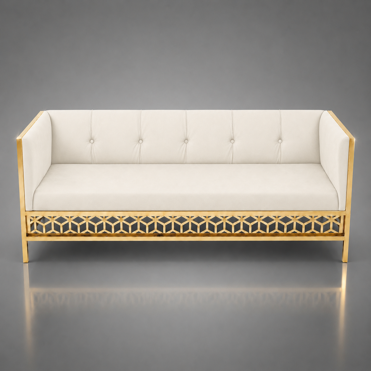 3D Isometric Cube Pattern Sofa