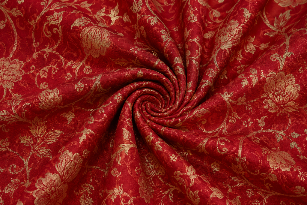 Ruby Gold Floral Table Linen