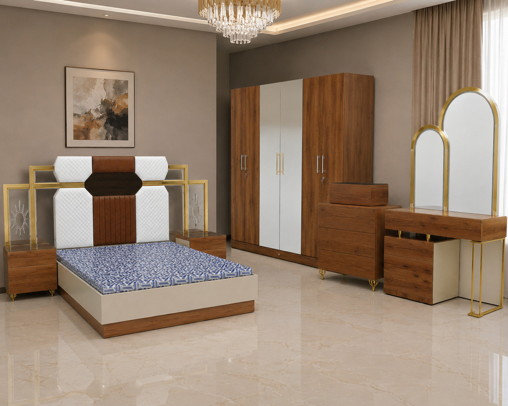 Walnut Elite Bedroom Set
